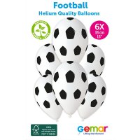 (image for) 13" Football Retail Latex Balloons 6pk