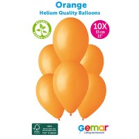 (image for) 13" Orange Retail Latex Balloons 10pk