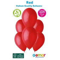 (image for) 13" Red Retail Latex Balloons 10pk