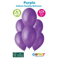 (image for) 13" Purple Retail Latex Balloons 10pk