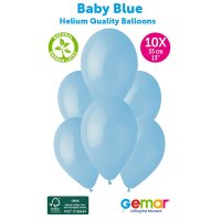 (image for) 13" Baby Blue Retail Latex Balloons 10pk