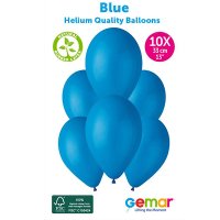 (image for) 13" Blue Retail Latex Balloons 10pk