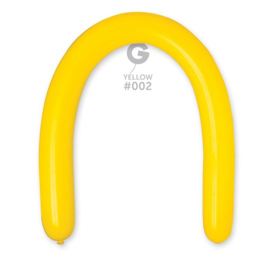 (image for) 3" Yellow Modelling Balloons 50pk