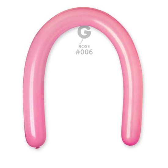 (image for) 3" Rose Pink Modelling Balloons 50pk