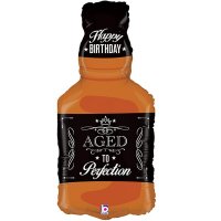 Happy Birthday Aged To Perfection Whiskey Bottle Shape Balloons