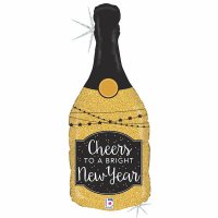 (image for) Cheers To A Bright New Year Champagne Bottle Shape Balloons