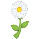 (image for) 5ft White Daisy Fresh Pick Shape Balloons