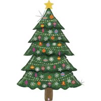 5 Foot Holographic Christmas Tree Foil Balloon