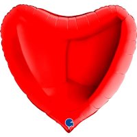 36" Grabo Red Heart Shaped Foil Balloons