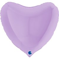 36" Grabo Pastel Matte Lilac Heart Shaped Foil Balloons