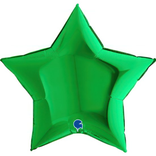 (image for) 36" Grabo Green Star Foil Balloons