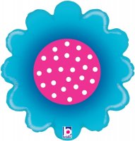 18" Spring Flowers Blue Foil Balloons