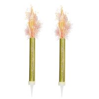Gold Prismatic Ice Fountain Sparklers 2pk