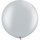 (image for) 30" Metallic Silver Latex Balloons 2pk