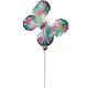 (image for) 14" Teal & Pink Iridescent Butterfly Air Fill Foil Balloons