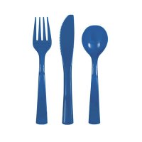 (image for) Royal Blue Assorted Cutlery 18pk