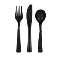 (image for) Black Assorted Cutlery 18pk