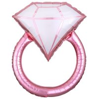 (image for) Blush Wedding Ring Supershape Balloons