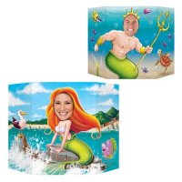 Double Sided Mermaid And King Neptune Photo Prop