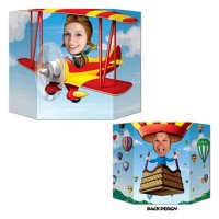 (image for) Biplane/Hot Air Balloon Double Sided Photo Prop
