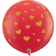 (image for) 3ft Random Hearts A Round Latex Balloons 2pk