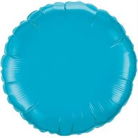 4" Turquoise Round Foil Balloon
