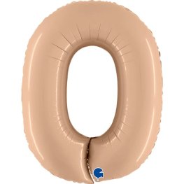 (image for) 40" Grabo Satin Nude Number 0 Supershape Balloons