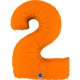 (image for) 40" Grabo Matte Orange Number 2 Shape Balloons