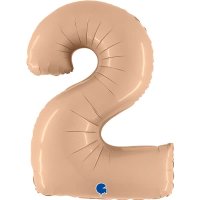 (image for) 40" Grabo Satin Nude Number 2 Supershape Balloons