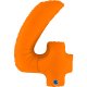 (image for) 40" Grabo Matte Orange Number 4 Shape Balloons