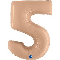 (image for) 40" Grabo Satin Nude Number 5 Supershape Balloons