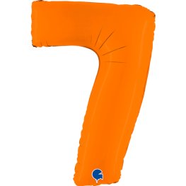 (image for) 40" Grabo Matte Orange Number 7 Shape Balloons