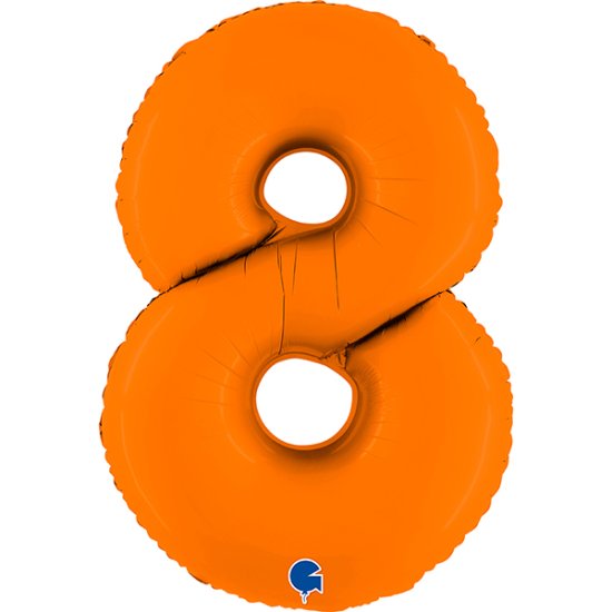 (image for) 40" Grabo Matte Orange Number 8 Shape Balloons