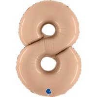 (image for) 40" Grabo Satin Nude Number 8 Supershape Balloons