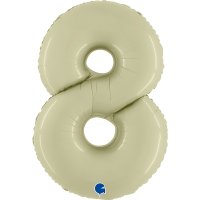 (image for) 40" Grabo Satin Olive Green Number 8 Shape Balloons