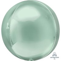 (image for) 15" Mint Green Colour Orbz Foil Balloons 3pk
