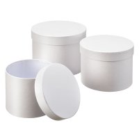 Set of 3 Hat Boxes - White