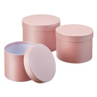 Set of 3 Hat Boxes - Pale Pink