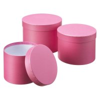 Set of 3 Hat Boxes - Pink