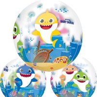 15" Baby Shark Orbz Foil Balloons