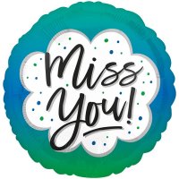 (image for) 18" Miss You Ombre Foil Balloons