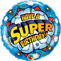 18" Have a Super Birthday Foil Balloons