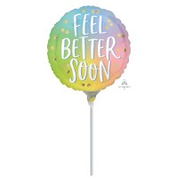 (image for) 9" Feel Better Soon Ombre Air Fill Foil Balloons