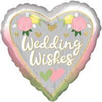 18" Wedding Wishes Ombre Foil Balloons