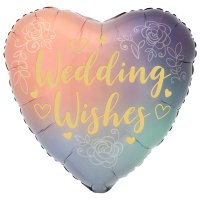 18" Twilight Lace Wedding Wishes Foil Balloons