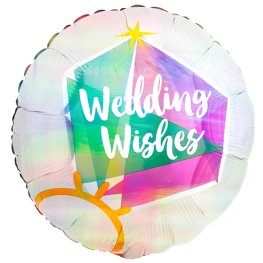 (image for) 18" Iridescent Wedding Ring Foil Balloons