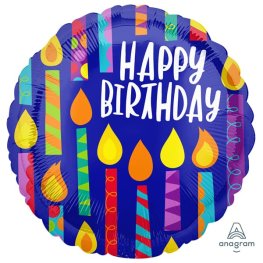 (image for) 18" Happy Birthday Candles Foil Balloons