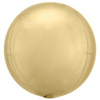 (image for) 15" White Gold Colour Orbz Foil Balloons 3pk