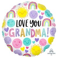 18" Love You Grandma Foil Balloons