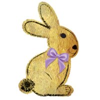10" Gold Bunny Wrapper Air Fill Balloons